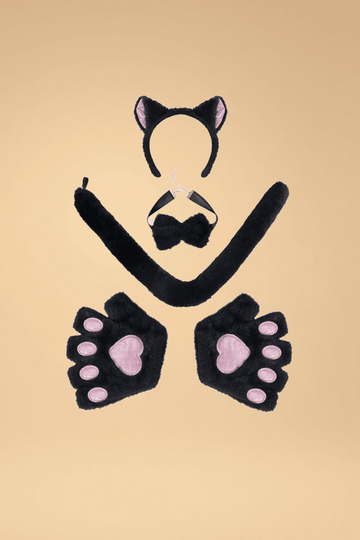 Cat Costume 4-Piece Set Costumes SZ Black One size fits most _of_bliiss.love_sexy_lingerie_sexy_costume_trendy_and_latest_designs_seductive_lingerie_November_2024