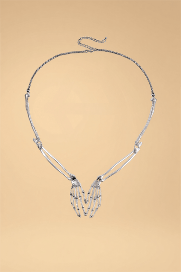 Skeleton Claw Necklace Pleasures SZ Silver One size fits most _of_bliiss.love_sexy_lingerie_sexy_costume_trendy_and_latest_designs_seductive_lingerie_November_2024