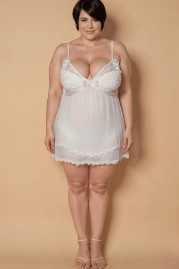 Plus Size Sweet Butterfly Babydoll with robe set lingerie SXJ _of_bliiss.love_sexy_lingerie_sexy_costume_trendy_and_latest_designs_seductive_lingerie_November_2024
