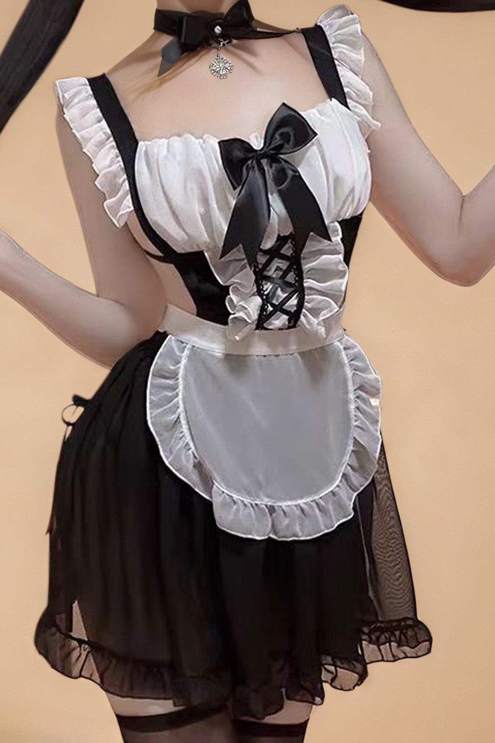 Plus Size Maid Costume with Apron Design Costume SXJ _of_bliiss.love_sexy_lingerie_sexy_costume_trendy_and_latest_designs_seductive_lingerie_November_2024