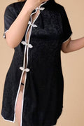 Plus Size Frog Button Chinese Cheongsam Costume SXJ _of_bliiss.love_sexy_lingerie_sexy_costume_trendy_and_latest_designs_seductive_lingerie_November_2024