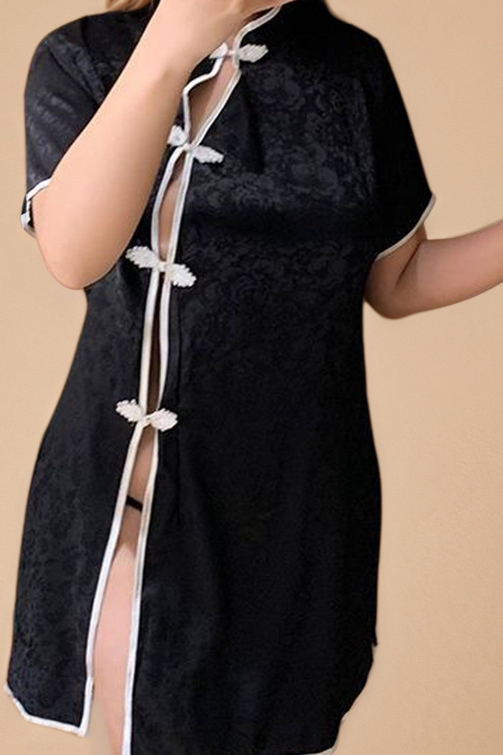 Plus Size Frog Button Chinese Cheongsam Costume SXJ _of_bliiss.love_sexy_lingerie_sexy_costume_trendy_and_latest_designs_seductive_lingerie_November_2024
