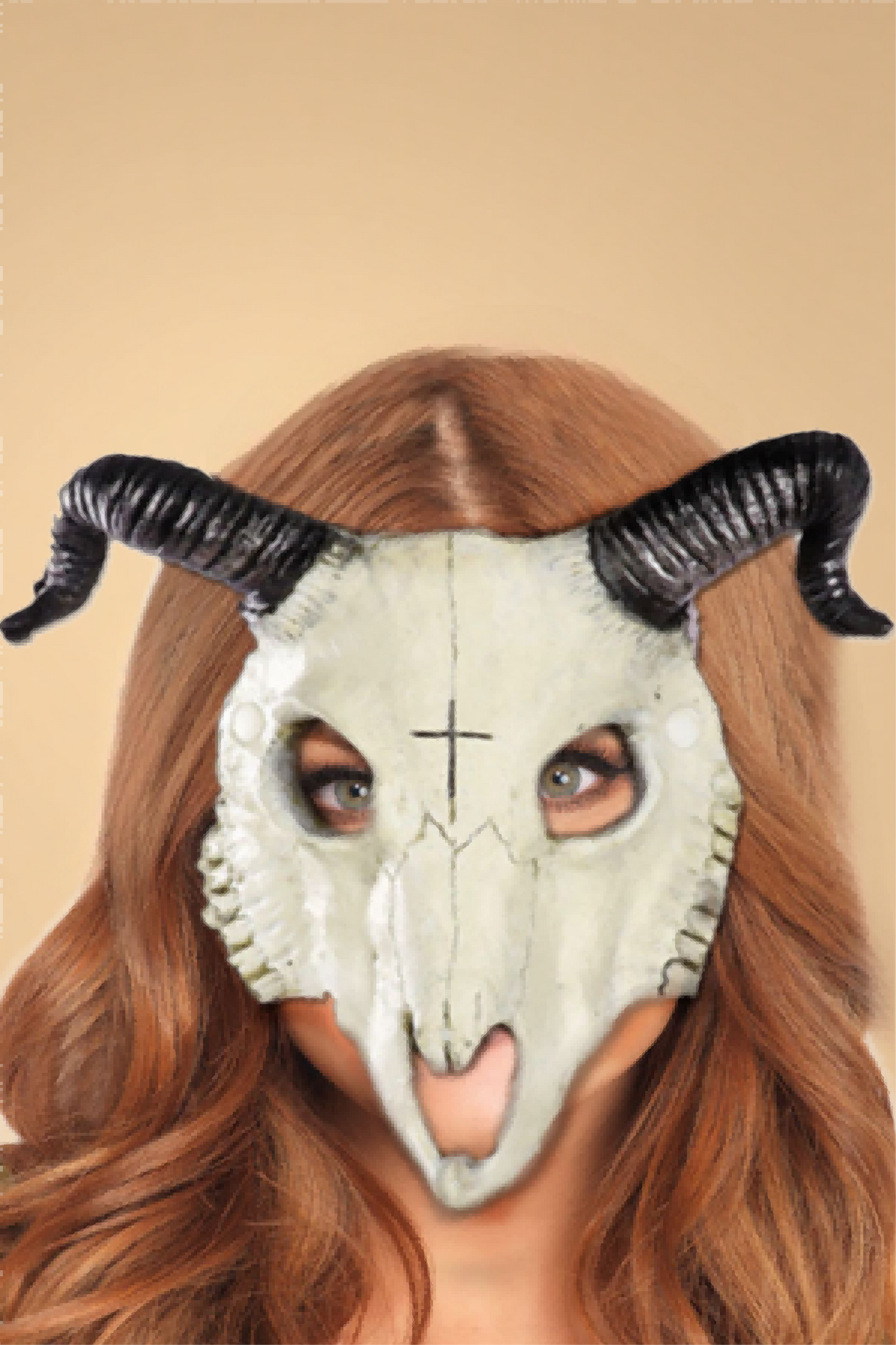 3D Ram Skull Mask Costumes SZ _of_bliiss.love_sexy_lingerie_sexy_costume_trendy_and_latest_designs_seductive_lingerie_November_2024