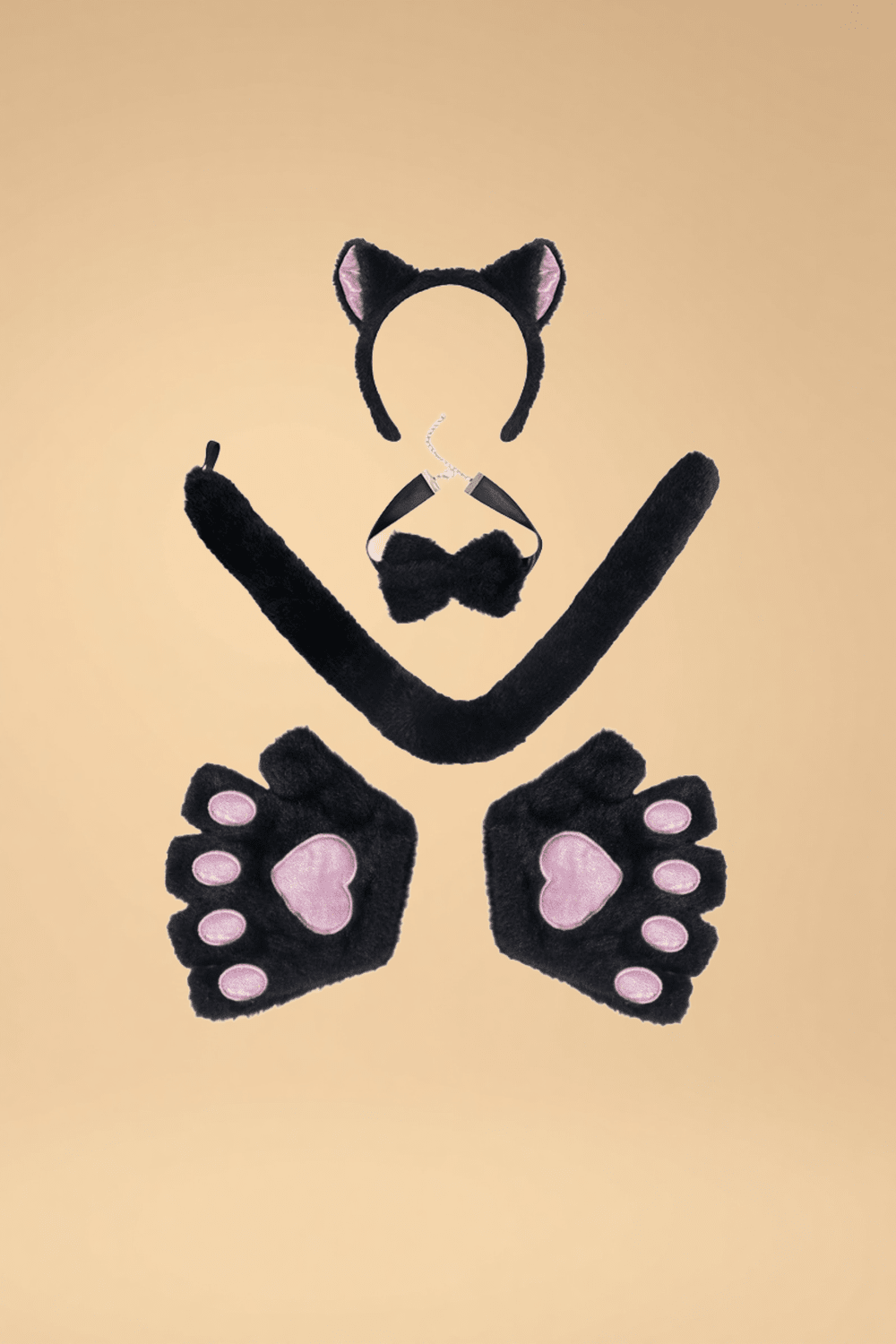 Cat Costume 4-Piece Set Costumes SZ Black One size fits most _of_bliiss.love_sexy_lingerie_sexy_costume_trendy_and_latest_designs_seductive_lingerie_November_2024