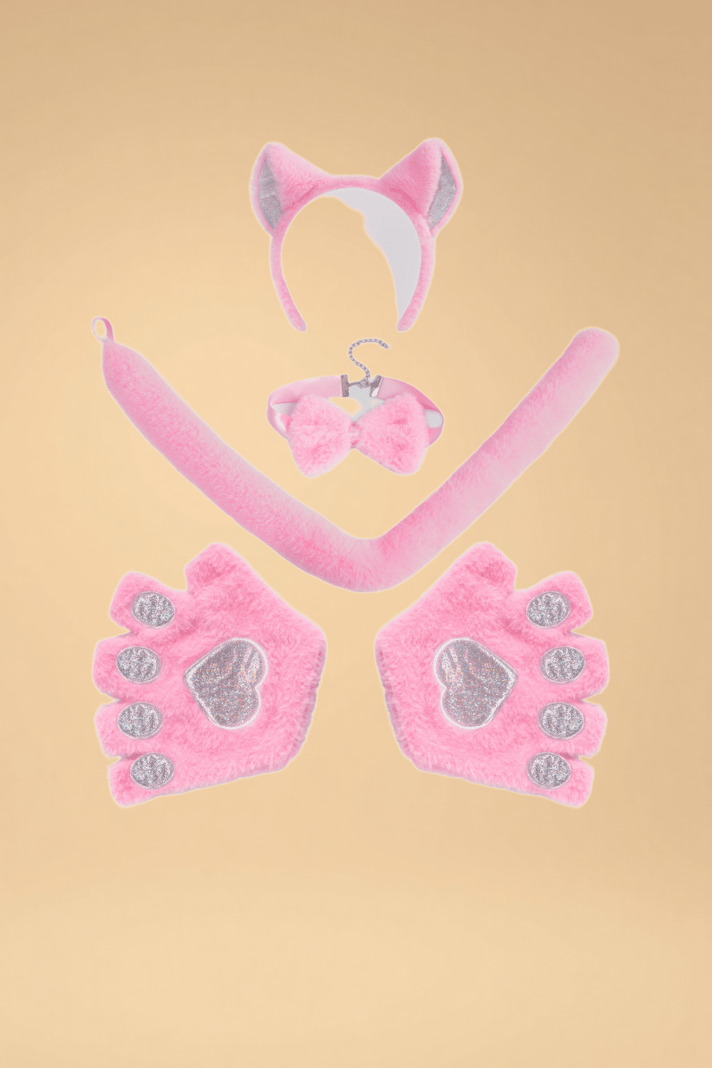 Cat Costume 4-Piece Set Costumes SZ Pink One size fits most _of_bliiss.love_sexy_lingerie_sexy_costume_trendy_and_latest_designs_seductive_lingerie_November_2024