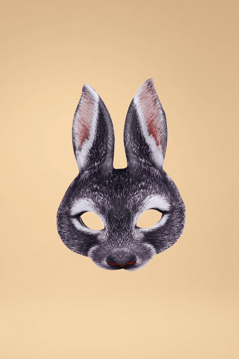 Halloween Lifelike Bunny Mask Costumes SZ Black One size fits most _of_bliiss.love_sexy_lingerie_sexy_costume_trendy_and_latest_designs_seductive_lingerie_November_2024