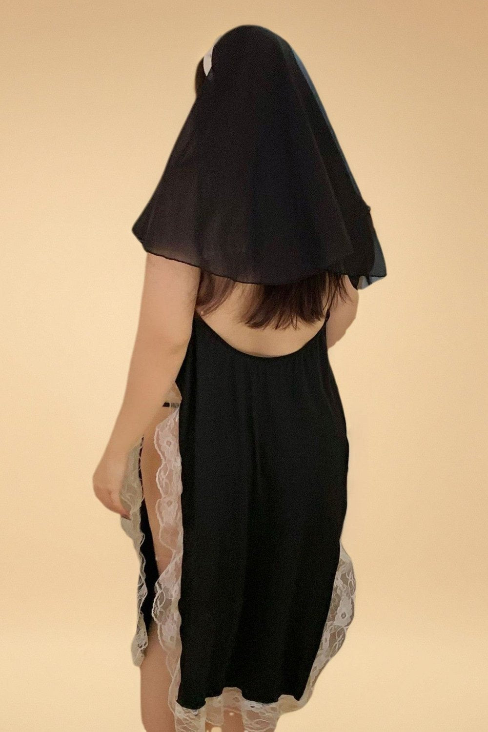 Plus Size Slit Nun Costume Costumes SXJ Black XL _of_bliiss.love_sexy_lingerie_sexy_costume_trendy_and_latest_designs_seductive_lingerie_November_2024