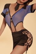 Ultra-Thin One-Piece Cop Costume Costumes SXJ Blue S _of_bliiss.love_sexy_lingerie_sexy_costume_trendy_and_latest_designs_seductive_lingerie_November_2024