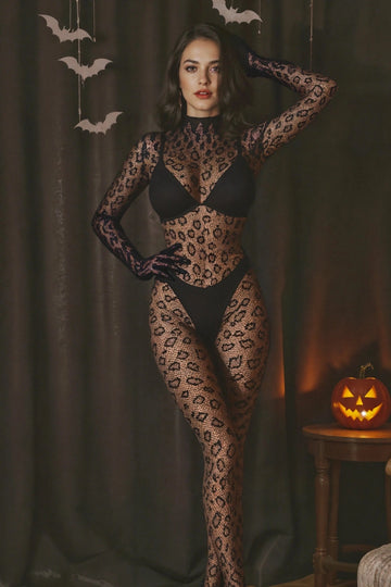 Backless Fishnet Bodystocking