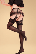 Bowknot Garter Stockings Hosiery YTN Black 2XL _of_bliiss.love_sexy_lingerie_sexy_costume_trendy_and_latest_designs_seductive_lingerie_November_2024