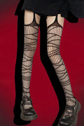 Cross-strap Cutout Garter Stockings MLYBLIISS.LOVE Garter Stockings