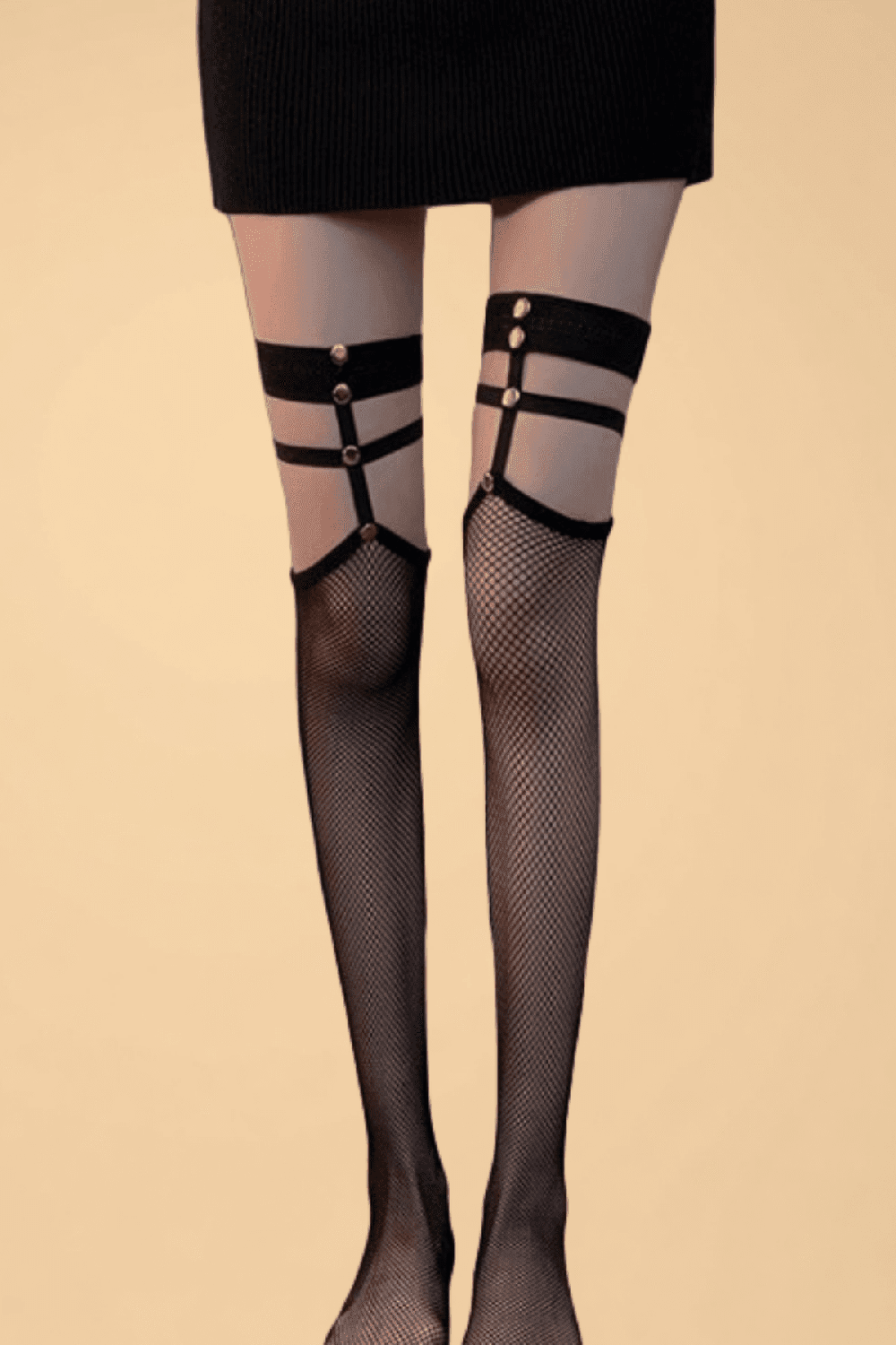 Fishnet Stockings with Rivet Leg Rings Hosiery YL _of_bliiss.love_sexy_lingerie_sexy_costume_trendy_and_latest_designs_seductive_lingerie_November_2024