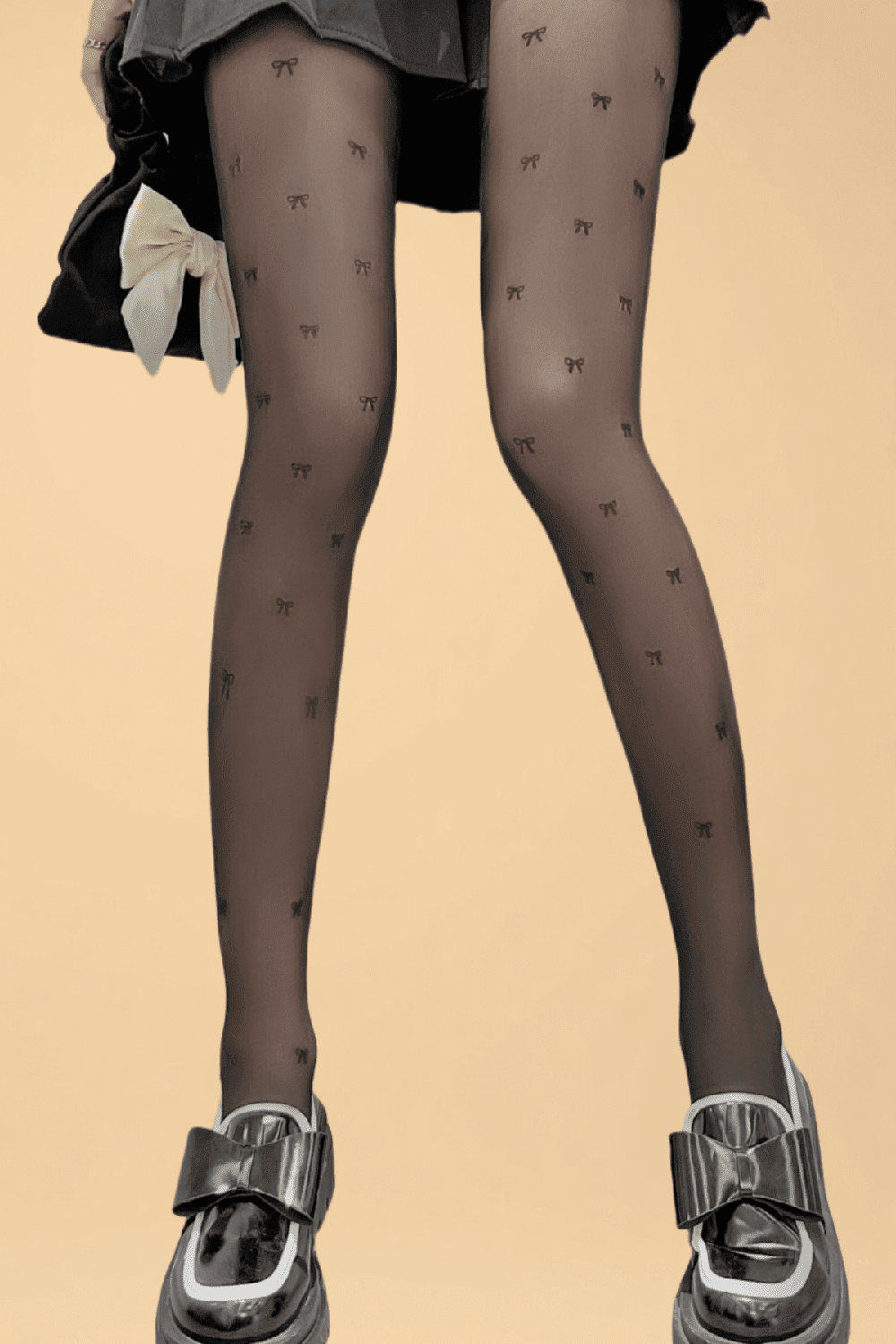 Jacquard Bow Pattern Tights Hosiery YL _of_bliiss.love_sexy_lingerie_sexy_costume_trendy_and_latest_designs_seductive_lingerie_November_2024