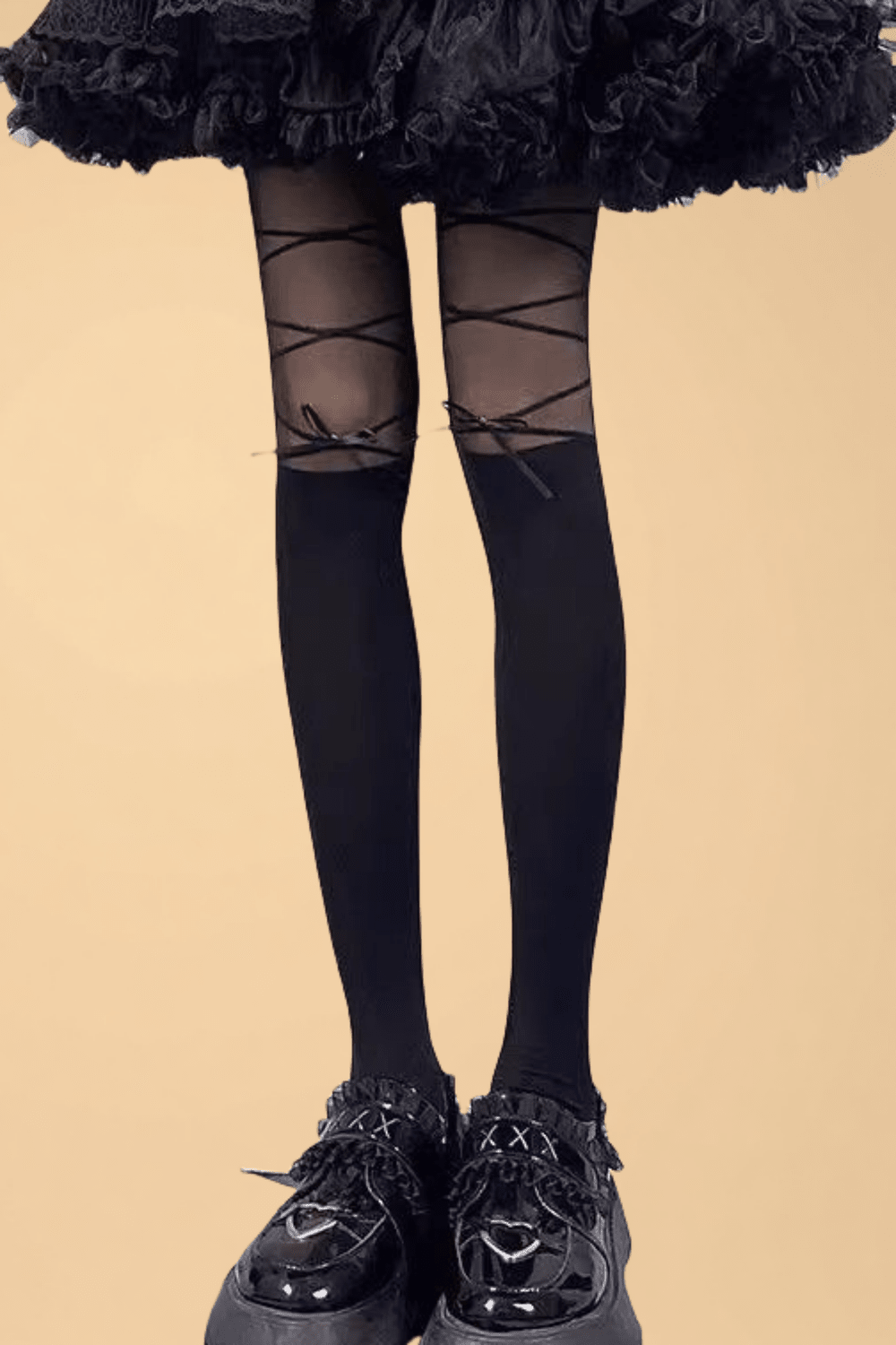 Japanese Style Cross Bow Stockings Hosiery YL _of_bliiss.love_sexy_lingerie_sexy_costume_trendy_and_latest_designs_seductive_lingerie_November_2024