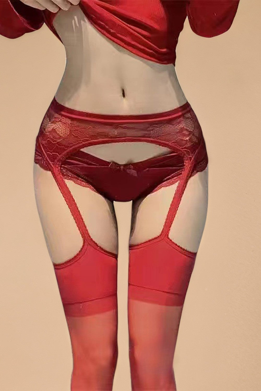 Lace Top Thigh High Garter Stockings Hosiery SXJ _of_bliiss.love_sexy_lingerie_sexy_costume_trendy_and_latest_designs_seductive_lingerie_November_2024
