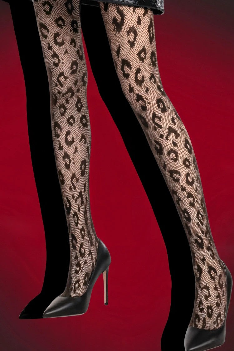 Leopard Print Fishnet Stockings MLYBLIISS.LOVE Fishnet Stockings