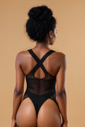 Open Back Fishnet Bodystocking YMSBLIISS.LOVE Bodystocking, Core, Open crotch, Open Cup, Plus Size Hosiery