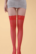 Matte Thigh High Stockings with Lace Trim Hosiery YL _of_bliiss.love_sexy_lingerie_sexy_costume_trendy_and_latest_designs_seductive_lingerie_November_2024