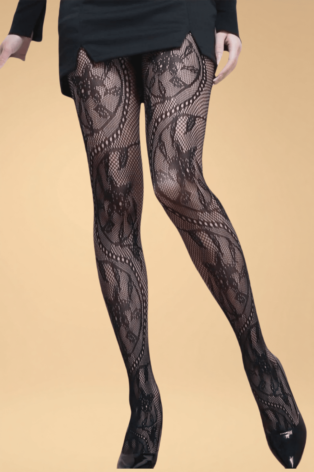 Patterned Lace Fishnet Stockings YDBLIISS.LOVE Fishnet Stockings