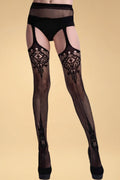 Rhinestone Cutout Garter Stockings SZBLIISS.LOVE Garter Stockings