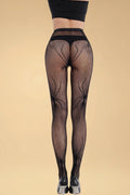 Sheer Spider Pattern Fishnet Stockings MLYBLIISS.LOVE 