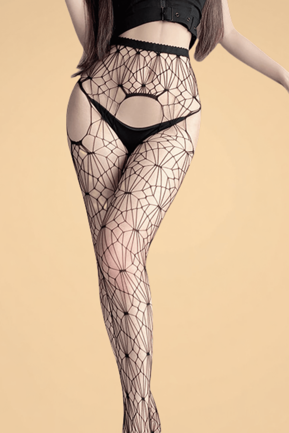 Spider Web Garter Stockings Hosiery YL _of_bliiss.love_sexy_lingerie_sexy_costume_trendy_and_latest_designs_seductive_lingerie_November_2024