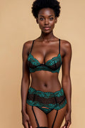 Alluring Color-block Deep V-Neck Bra Set GYXYYBLIISS.LOVE bra set, Date Night