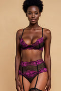 Alluring Color-block Deep V-Neck Bra Set GYXYYBLIISS.LOVE bra set, Date Night
