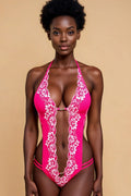 Bold Two-Tone Halter Bra Set GYXYYBLIISS.LOVE Bodysuit, Date Night