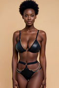 Chain Cut-Out Bra Set FNEBLIISS.LOVE bra set, Core, Core bra set, Date Night, Gothic, Pleasure Bra