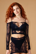 Lace Panel Office-Inspired Costume Lingerie,Costumes ZS _of_bliiss.love_sexy_lingerie_sexy_costume_trendy_and_latest_designs_seductive_lingerie_November_2024