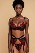 Cut-out Lace Two-tone Bra Set GYXYYBLIISS.LOVE bra set, Buns out