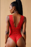 Embroidered Lace Mesh Teddy FNEBLIISS.LOVE Bodysuit, Ultra Sexy Lingerie