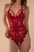 Floral Lace Hollow-Out Bodycon Bodysuit Lingerie GYXYY _of_bliiss.love_sexy_lingerie_sexy_costume_trendy_and_latest_designs_seductive_lingerie_November_2024