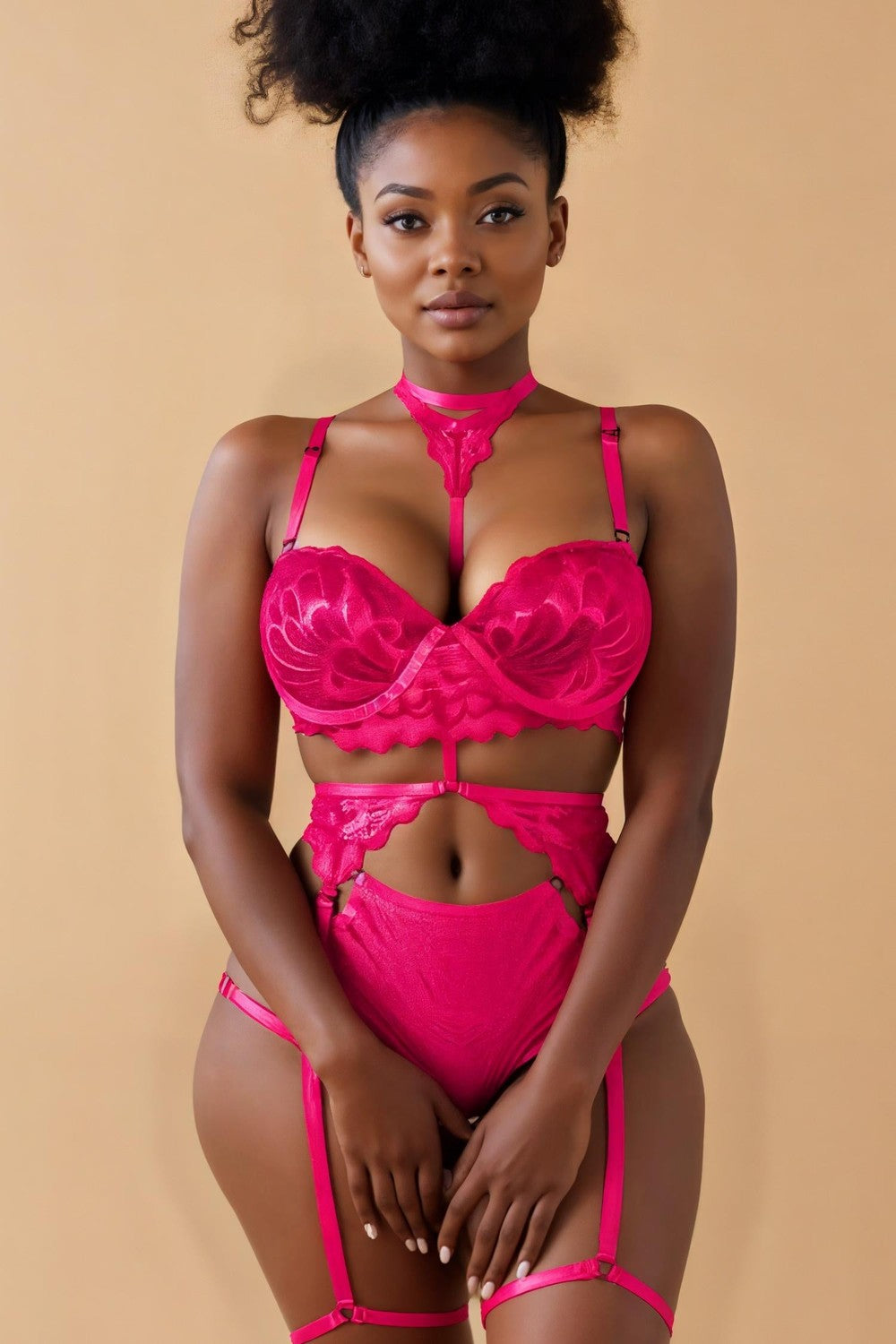 Floral Lace Padded Bra Set GYXYYBLIISS.LOVE bra set, Date Night