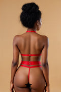 Heart Strap Metal Chain Bra Set SMXBLIISS.LOVE bra set, Pleasure Bra