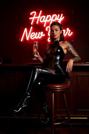 Hot Glossy Leather Bodysuit