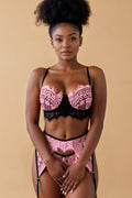 Lace Patchwork Bra Garter Set GYXYYBLIISS.LOVE bra set, Date Night, Pleasure Bra