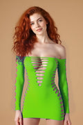 Long Sleeve Rave Bodycon Dress ZSBLIISS.LOVE Bridal, Slip