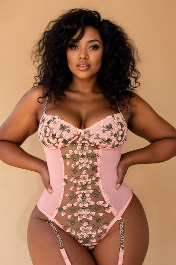 Mesh Underwire Chain Bodysuit FNEBLIISS.LOVE Bodysuit, Date Night