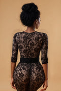 Plus Size Lace Slit Gown SXJBLIISS.LOVE Chinese Cheongsam, Nightgown, Plus Size Lingerie