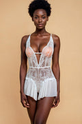 Plus Size Open Crotch Mesh Bodysuit GYXYYBLIISS.LOVE Bodysuit, Date Night