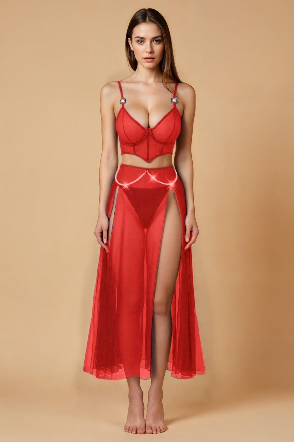 Sheer High-Slit Camisole Set Lingerie SMX _of_bliiss.love_sexy_lingerie_sexy_costume_trendy_and_latest_designs_seductive_lingerie_November_2024