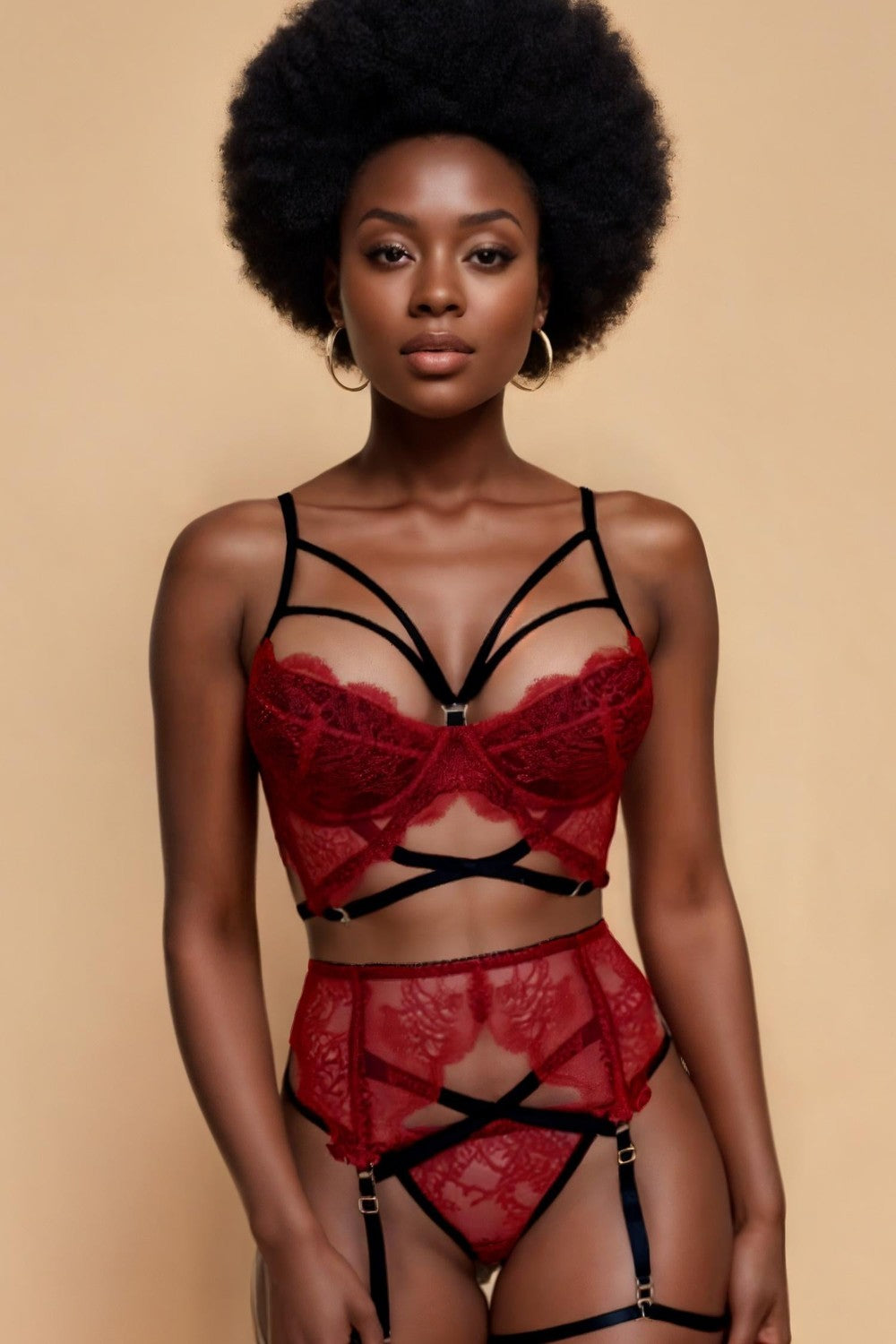 Strappy Lace Bra Set GYXYYBLIISS.LOVE bra set, Date Night, Ultra Sexy Lingerie