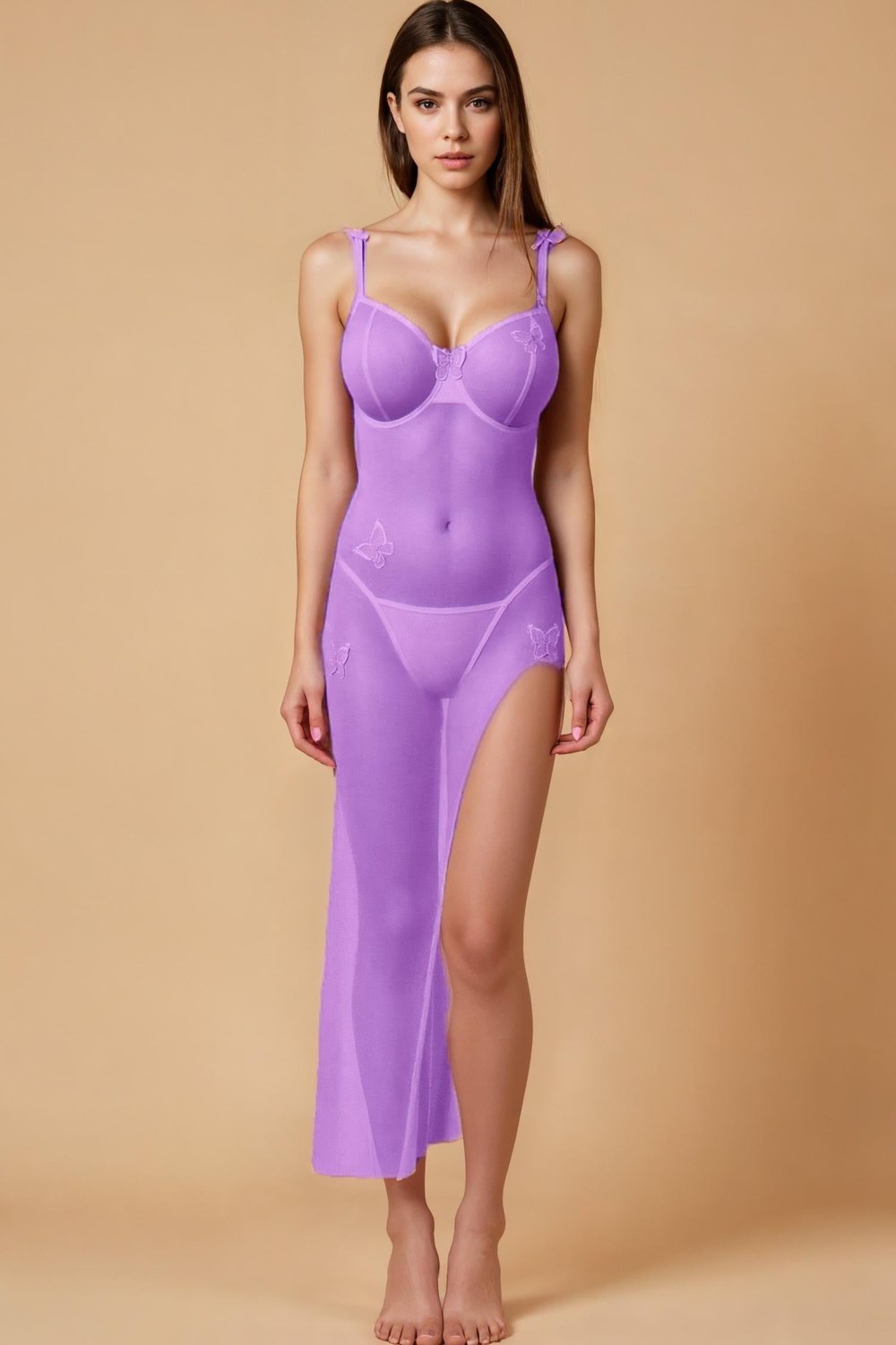Sheer High-Slit Gown Nightwear SMX _of_bliiss.love_sexy_lingerie_sexy_costume_trendy_and_latest_designs_seductive_lingerie_November_2024