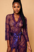 Sheer Lace Peekaboo Robe GYXYYBLIISS.LOVE Casual, Robe