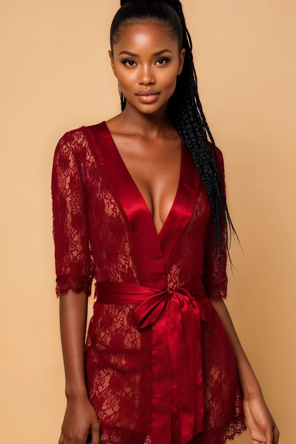 Sultry Lace Peekaboo Robe Nightwear FNE _of_bliiss.love_sexy_lingerie_sexy_costume_trendy_and_latest_designs_seductive_lingerie_November_2024