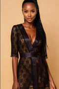 Sultry Lace Peekaboo Robe FNEBLIISS.LOVE Casual, Robe