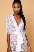 Sultry Lace Peekaboo Robe FNEBLIISS.LOVE Casual, Robe
