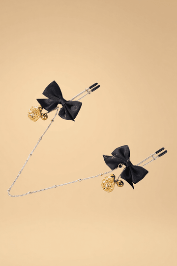 Bow Knot Chain Nipple Clamps Pleasures JC _of_bliiss.love_sexy_lingerie_sexy_costume_trendy_and_latest_designs_seductive_lingerie_November_2024
